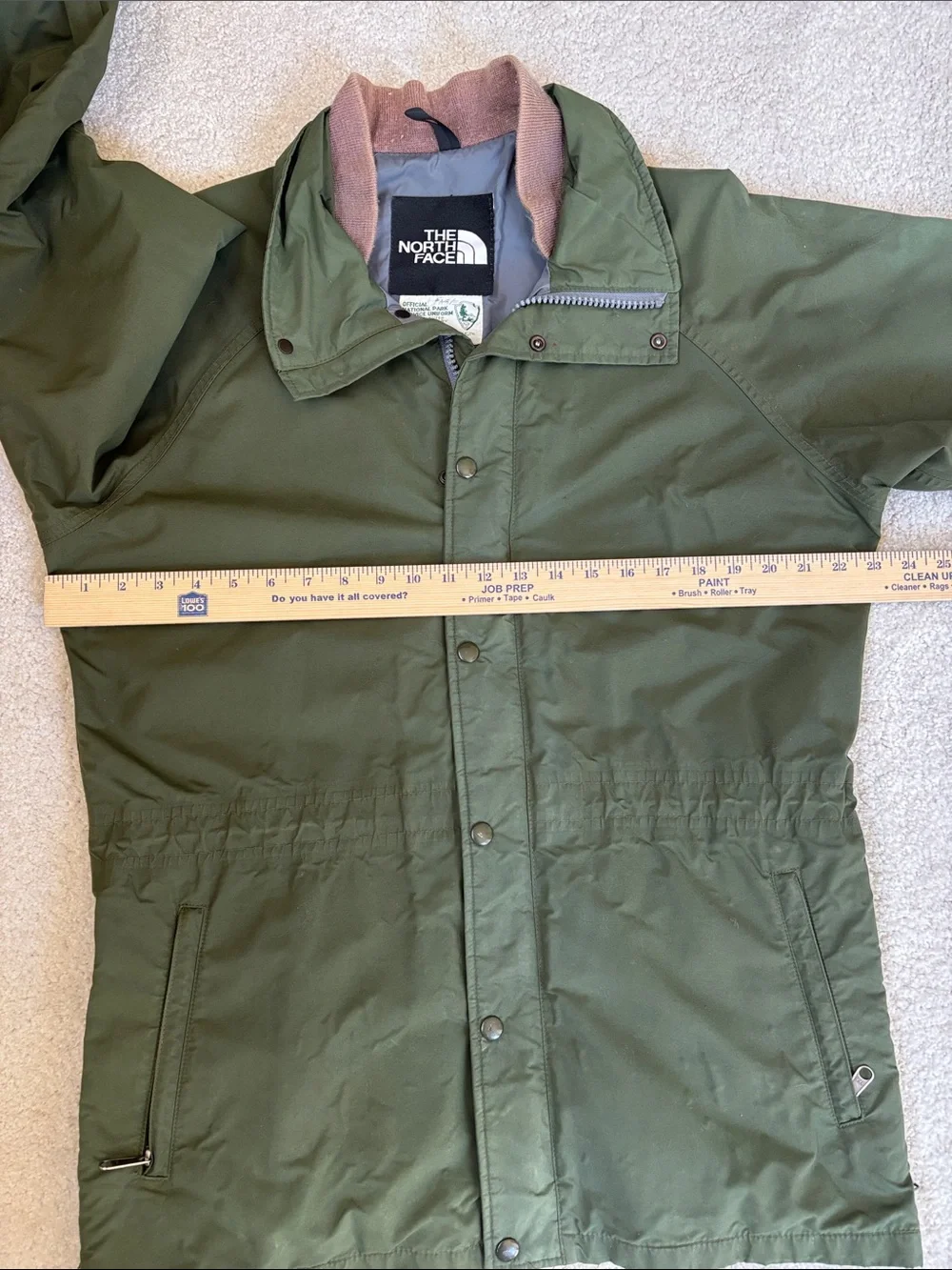 Vintage North Face Jacket National Parks Goretex USA‎ Field Green Mens Medium